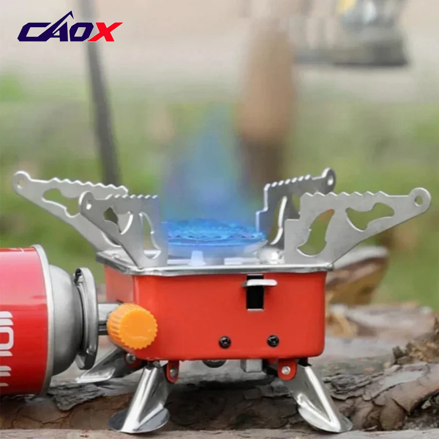 Camping Cooking Wood Stove - Brûleur Portable de Camping pliable, coupe-vent,
