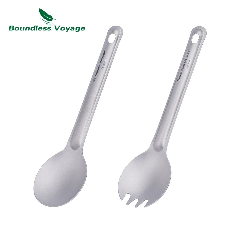 Camp Spork Set - Boundless Voyage Couverts en titane, cuillère