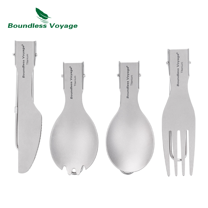 Camp Spork Set - Ensemble de couverts pliables en titane