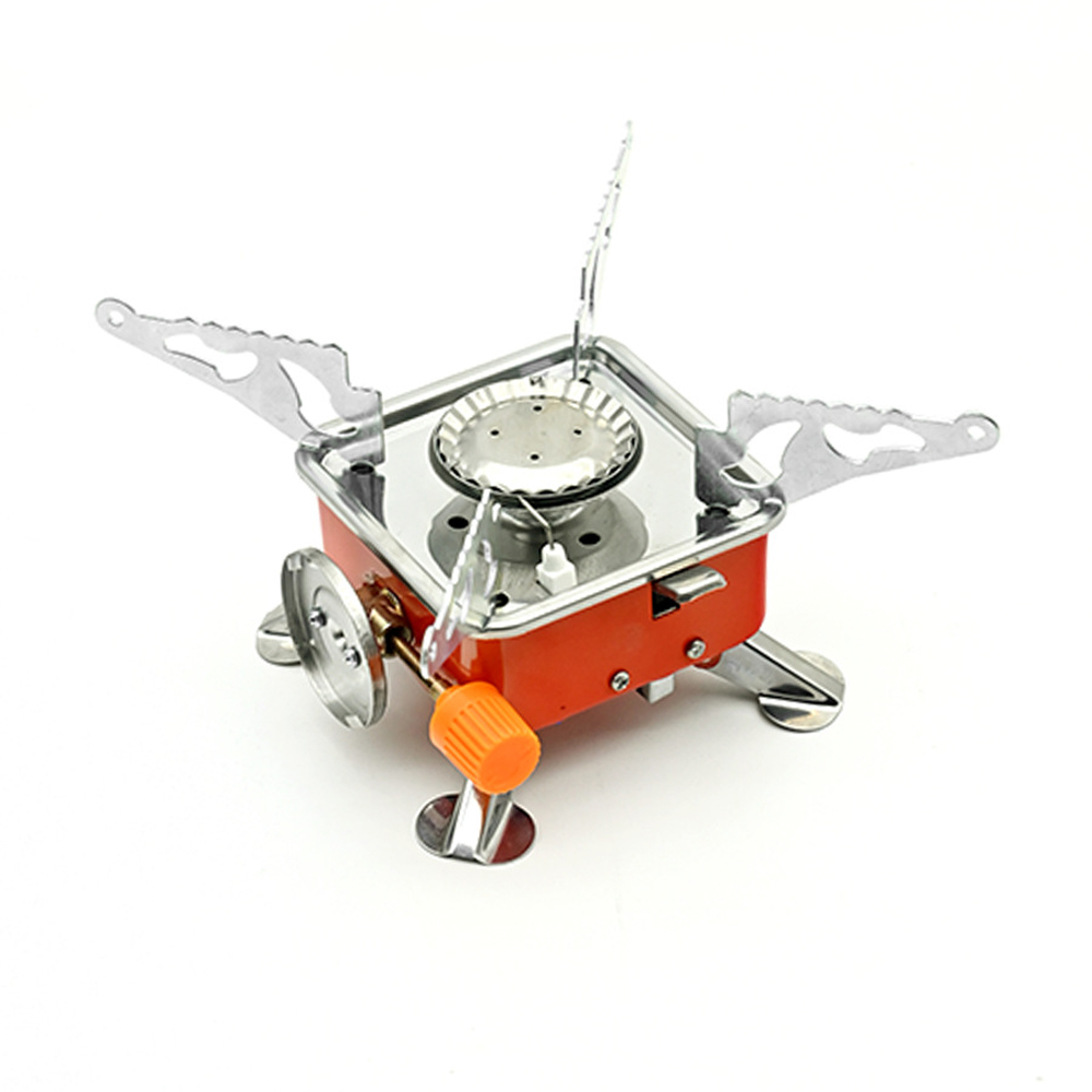 Camping Cooking Wood Stove - Brûleur Portable de Camping pliable, coupe-vent,