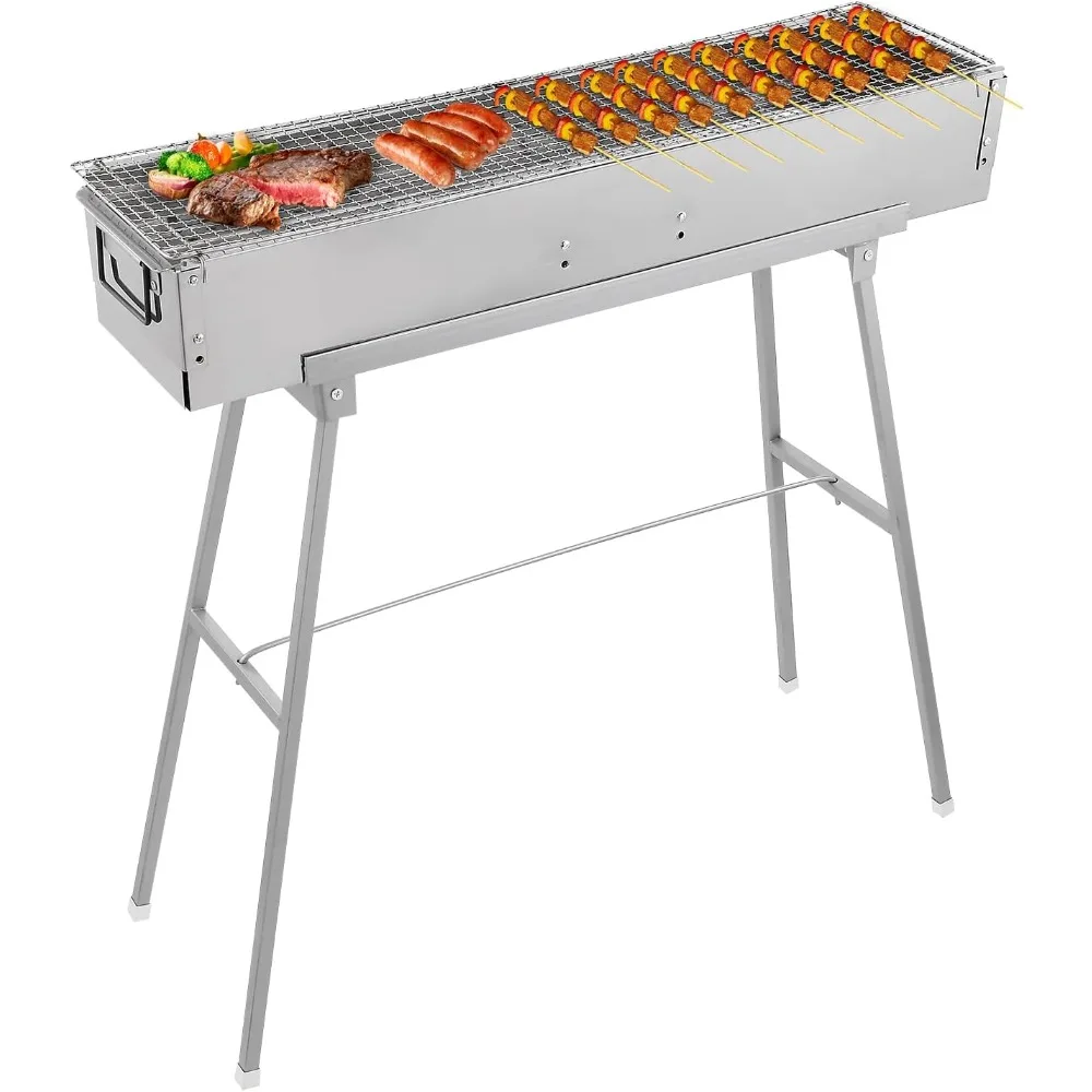 Camp Grill Portable Folding - Grills à charbon de bois portables,