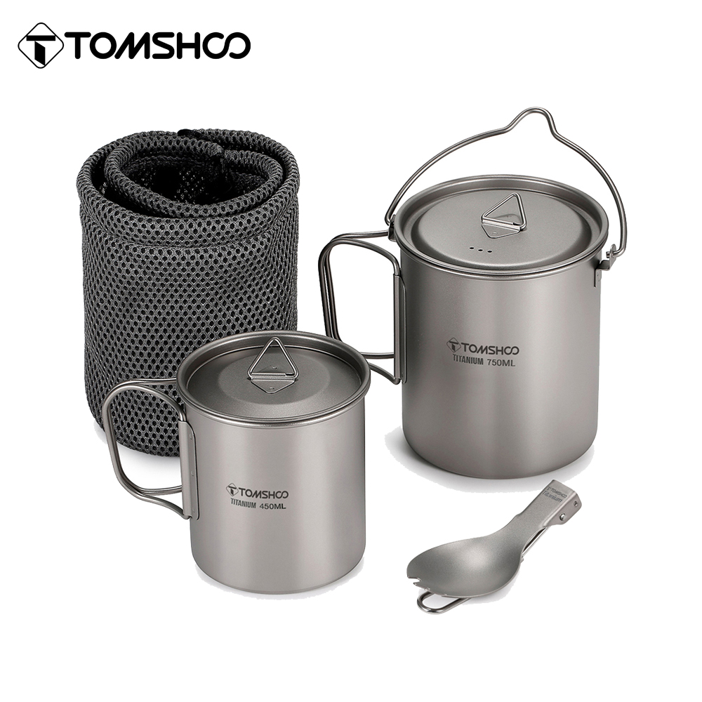 Camp Spork Set - Tomshoo 3 pièces ensemble d'ustensiles de