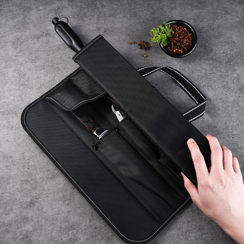Camping Cooking Multi Tool - Sac à couteaux multi-poches en tissu