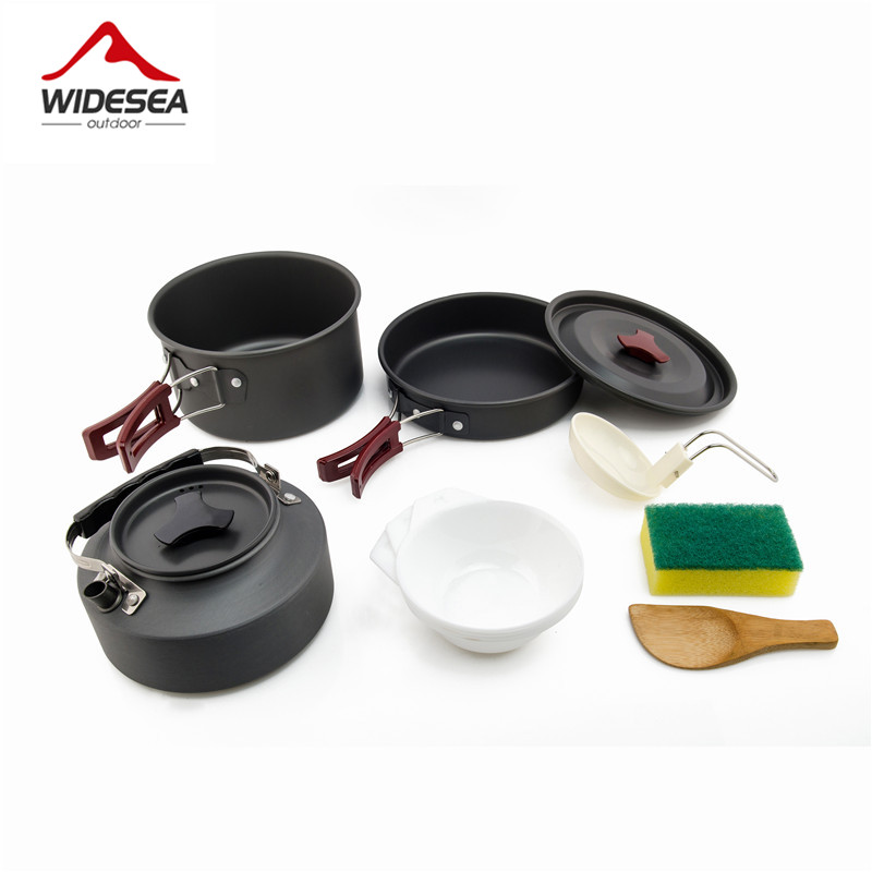 Camping Cooking Kit Box - Widesea – ensemble d'ustensiles de cuisine