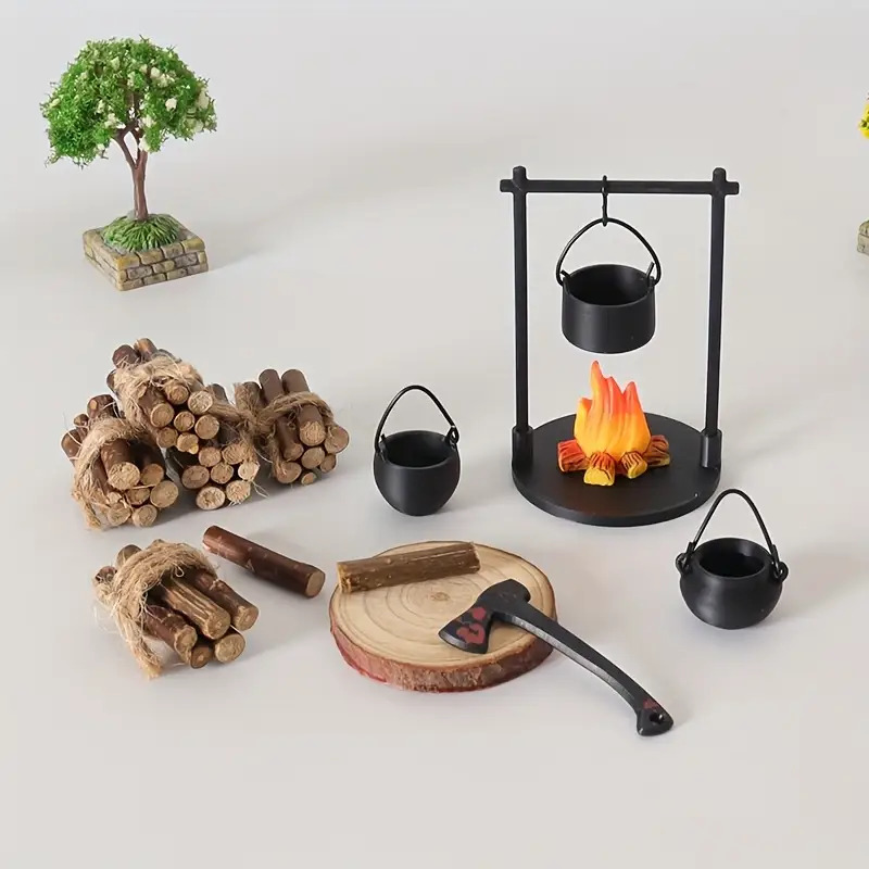 Camping Cooking Device - Mini poêle suspendu pour feu de
