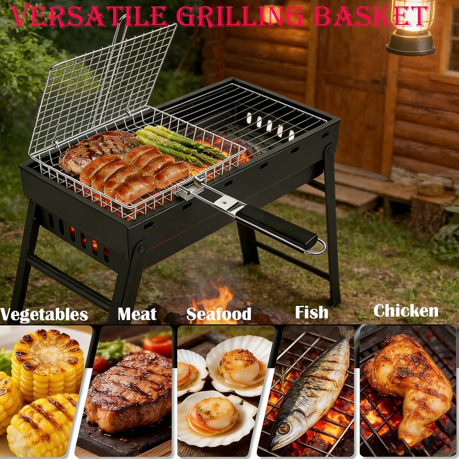 Cooking Outdoor Camping - Ensemble de paniers de cuisson pour