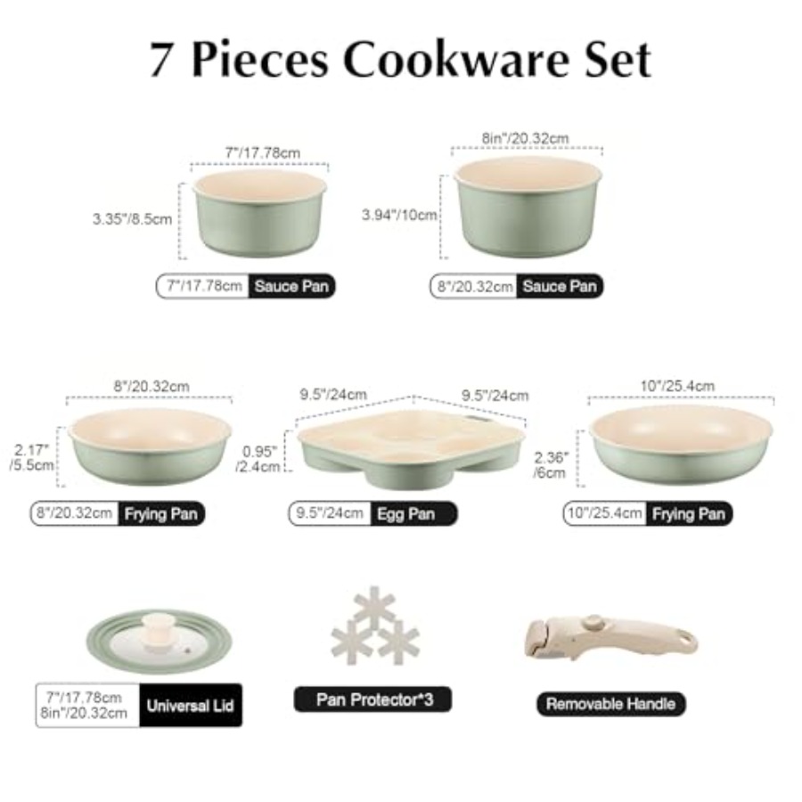 Ensemble de casseroles et poêl - Camping Cooking Set Detachable Handle avis et prix