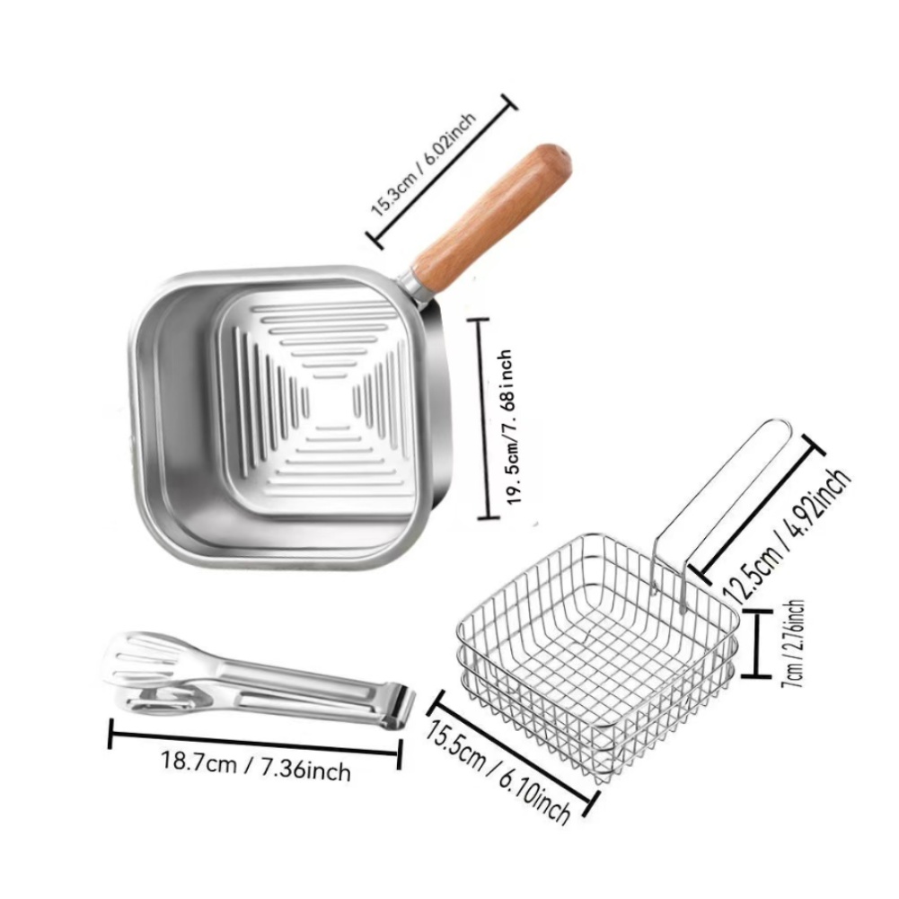 1 ensemble de poêles carrées e - Camping Cooking Set Detachable Handle avis et prix