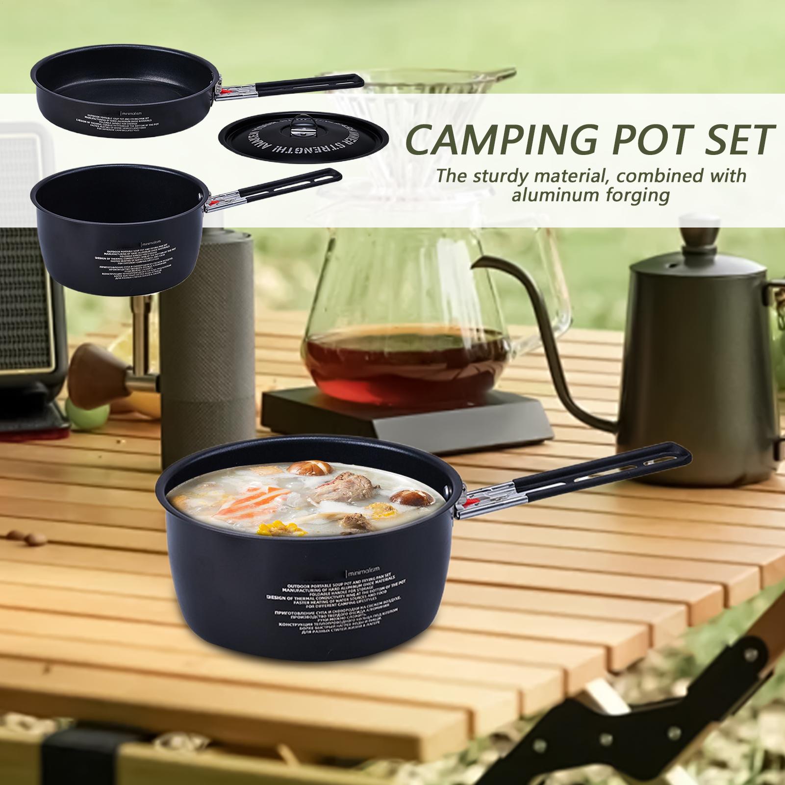 Ensemble d'ustensiles de cuisi - Camping Cooking Set Detachable Handle avis et prix