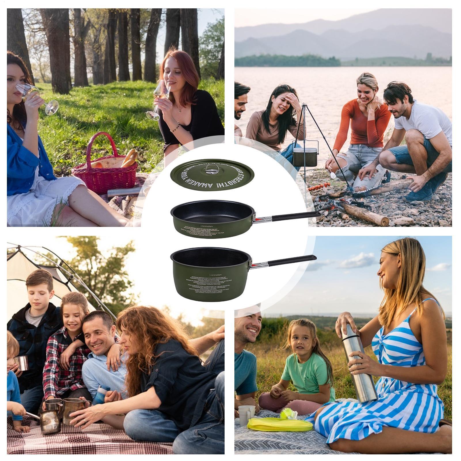 Ensemble d'ustensiles de cuisi - Camping Cooking Set Detachable Handle avis et prix
