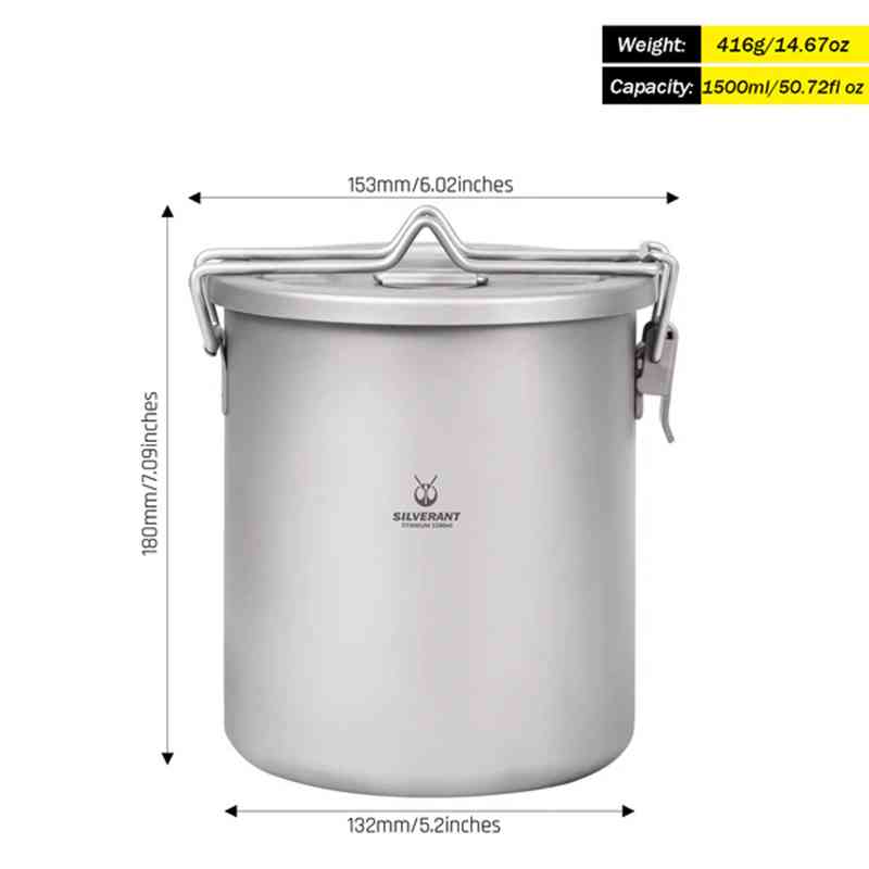 Silverant Camping titane Pot u - Camping Cooking Open Fire avis et prix