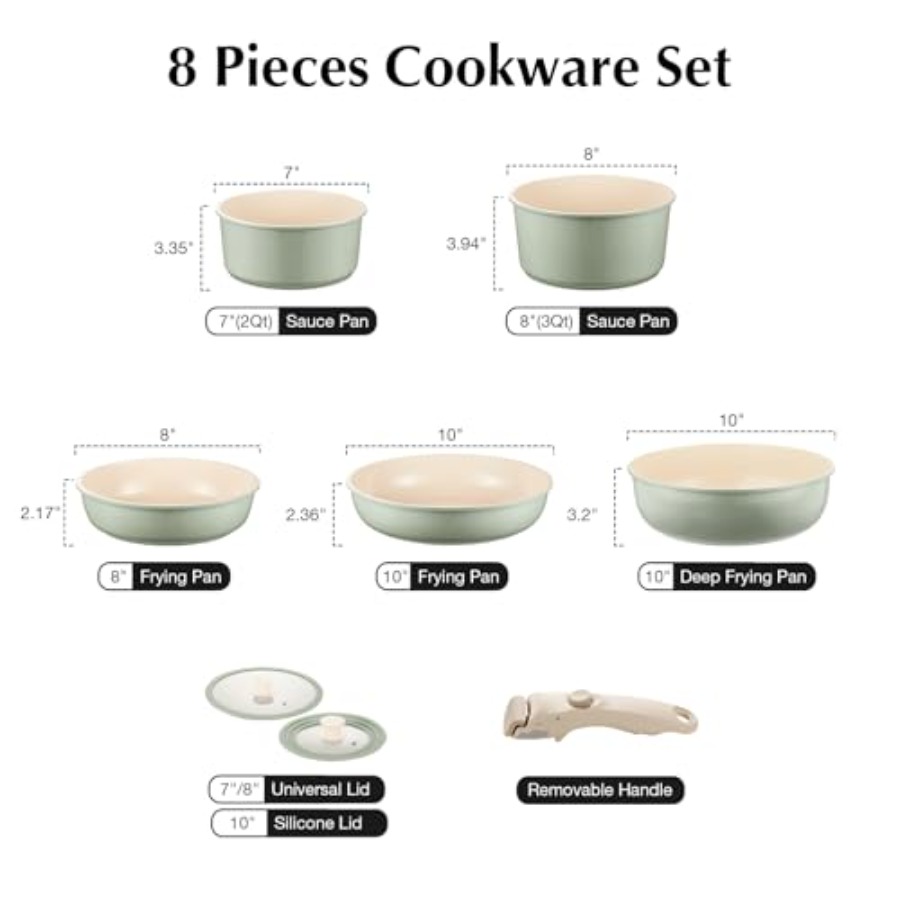 Ensemble de casseroles et poêl - Camping Cooking Set Detachable Handle avis et prix