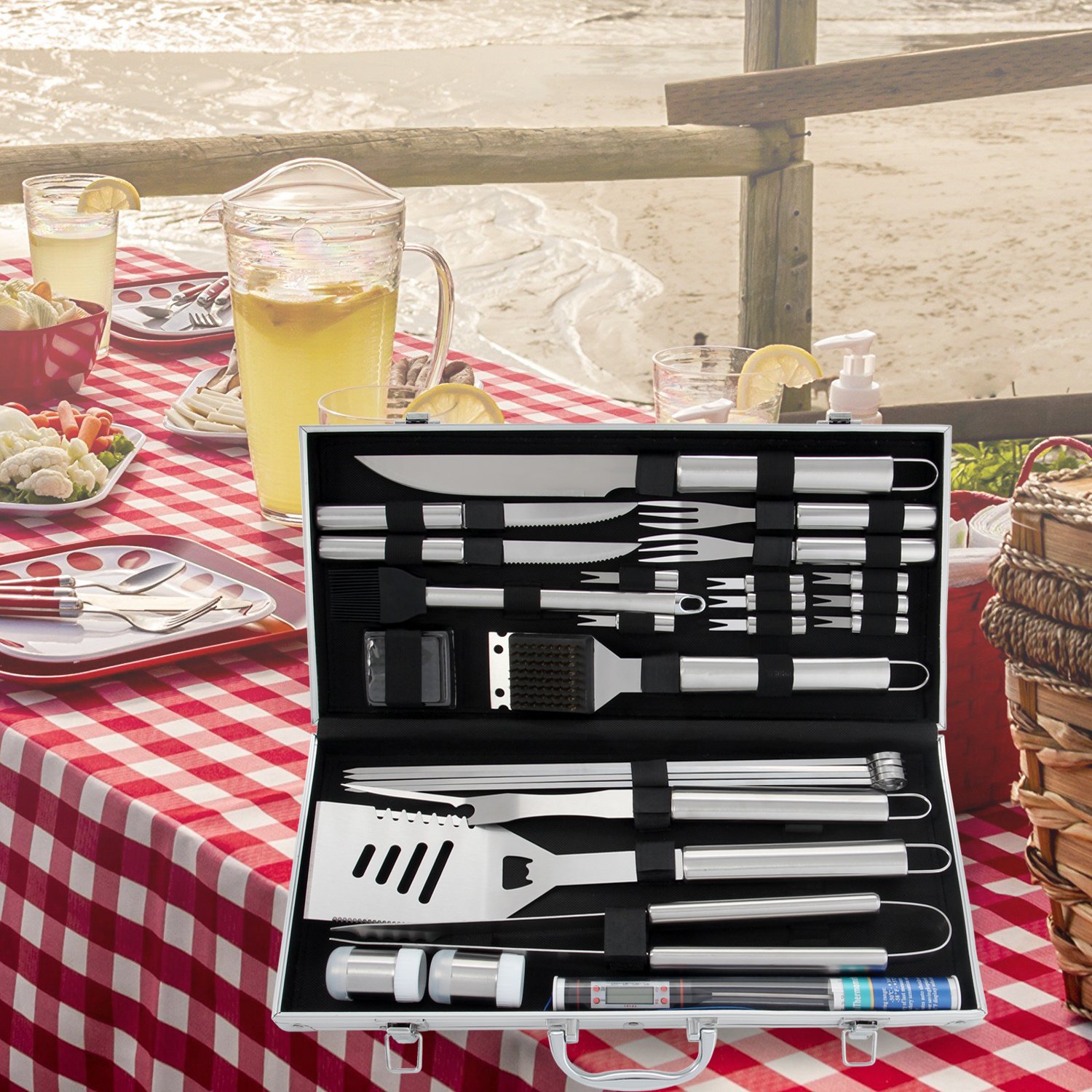Kit d'outils avec boîte en alu - Camping Cooking Kit Box avis et prix