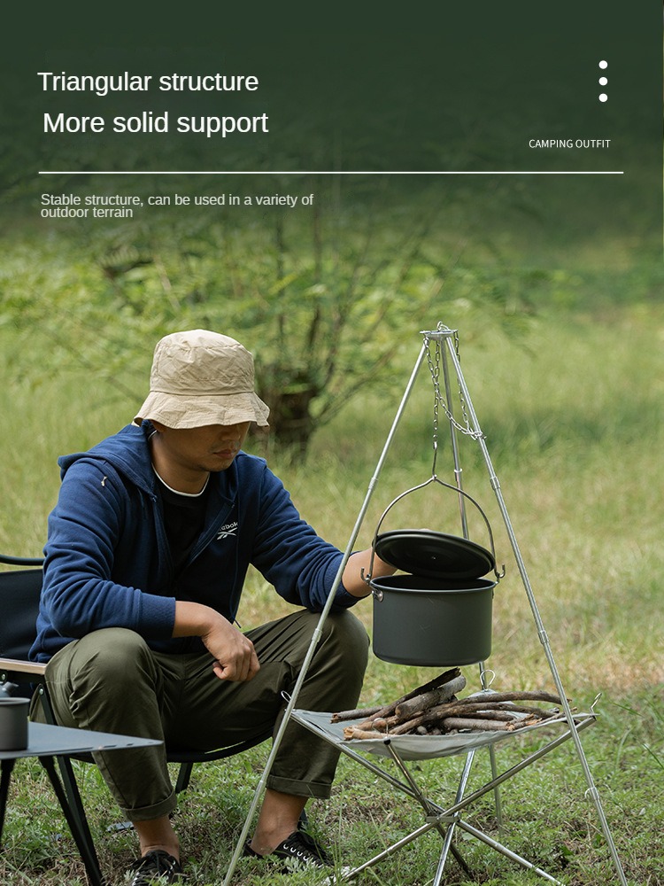 Trépied de feu de joie de camp - Camping Cooking Multi Tool avis et prix