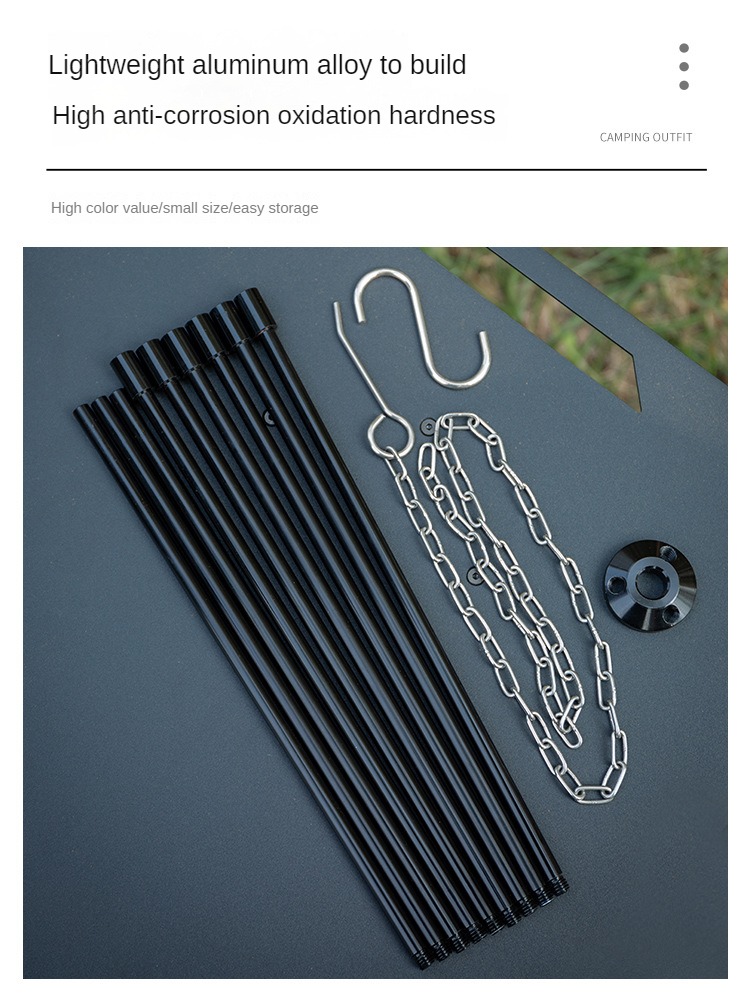 Trépied de feu de joie de camp - Camping Cooking Multi Tool avis et prix