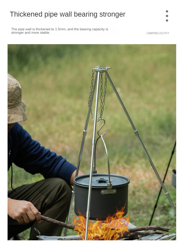 Trépied de feu de joie de camp - Camping Cooking Multi Tool avis et prix