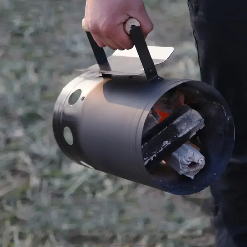 Seau à charbon de bois, cylind - Charcoal Chimney Starter avis et prix