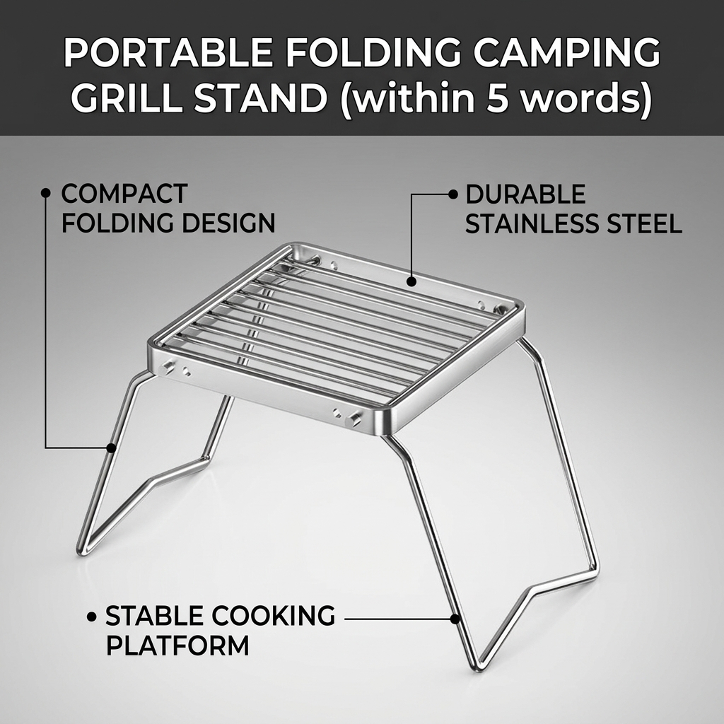 Grille de camping en acier ino - Camp Grill Portable Folding avis et prix
