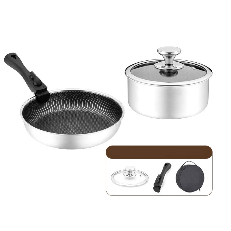 Ensemble d'ustensiles de cuisi - Camping Cooking Set Detachable Handle avis et prix