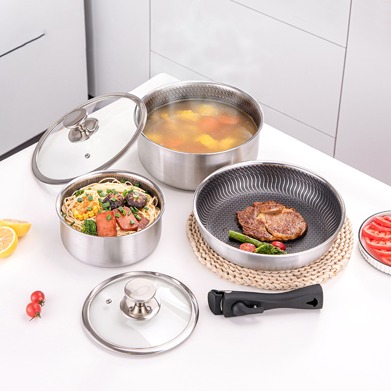 Ensemble d'ustensiles de cuisi - Camping Cooking Set Detachable Handle avis et prix