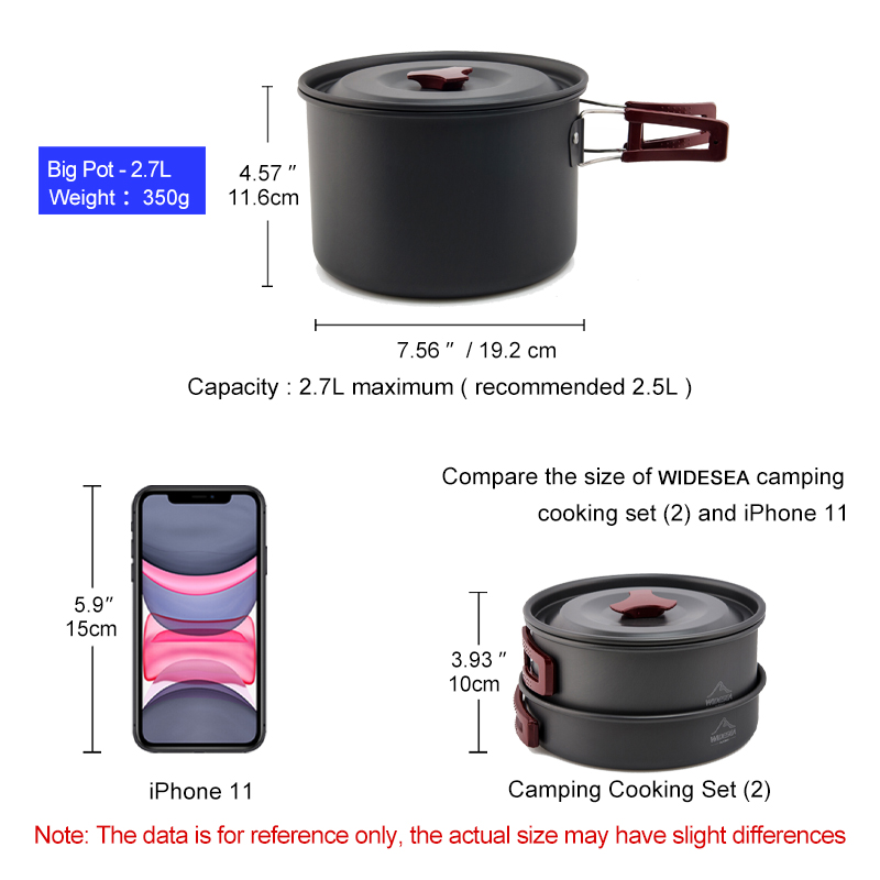 Widesea – ensemble d'ustensile - Camping Cooking Kit Box avis et prix