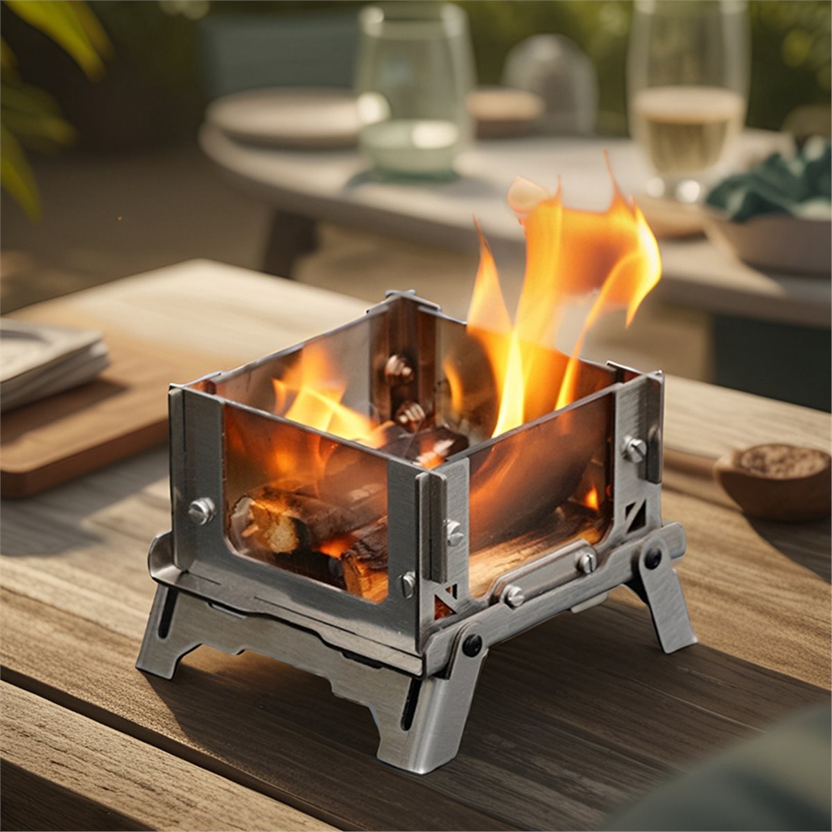 Réchaud de camping extérieur M - Camp Grill Portable Folding avis et prix