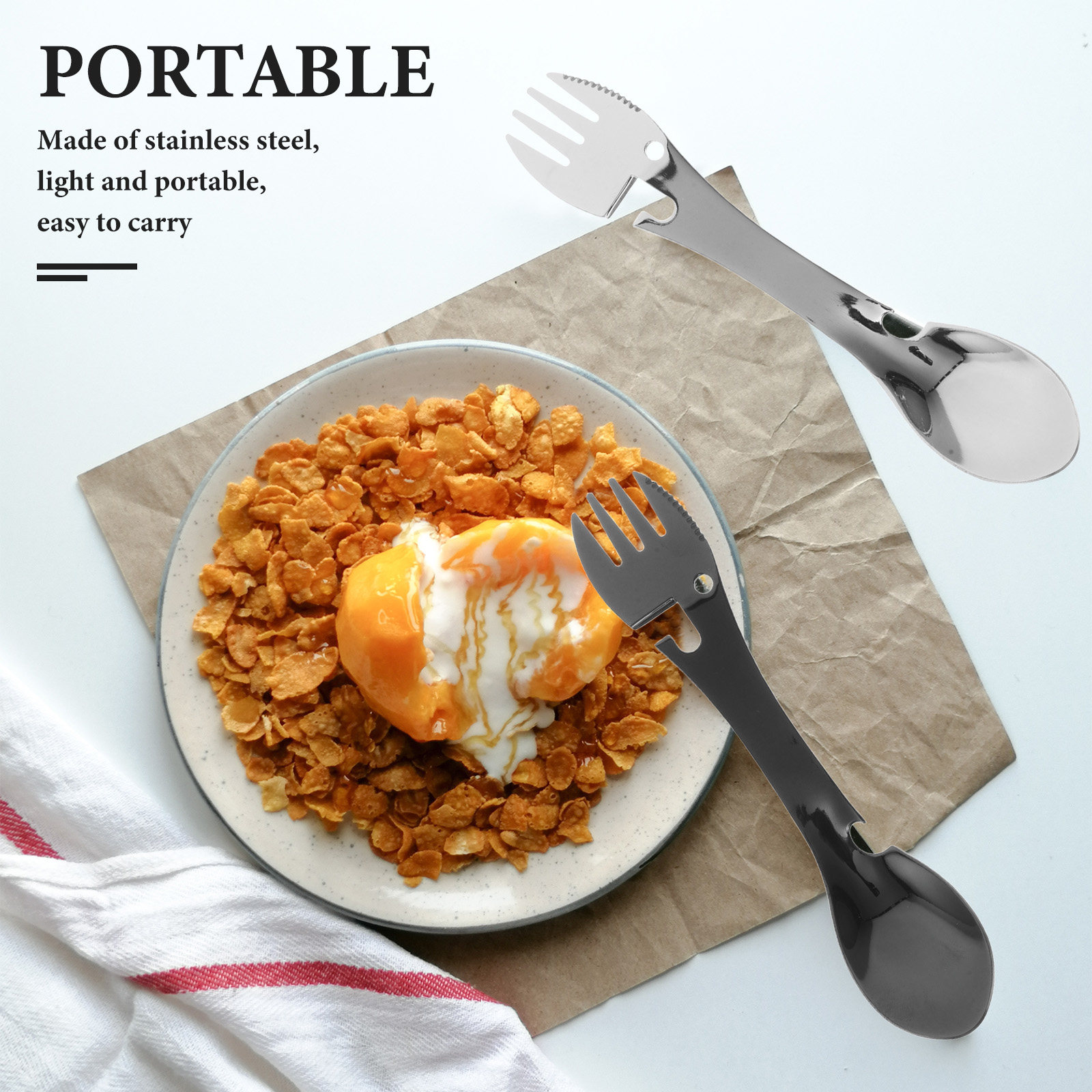 Ensemble de 4 ustensiles de ca - Camp Spork Set avis et prix