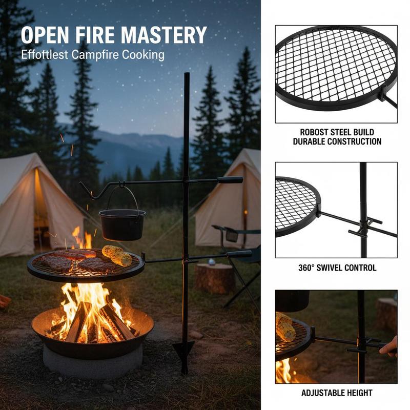 Grille de cuisson rotative 24x - Camping Cooking Open Fire avis et prix