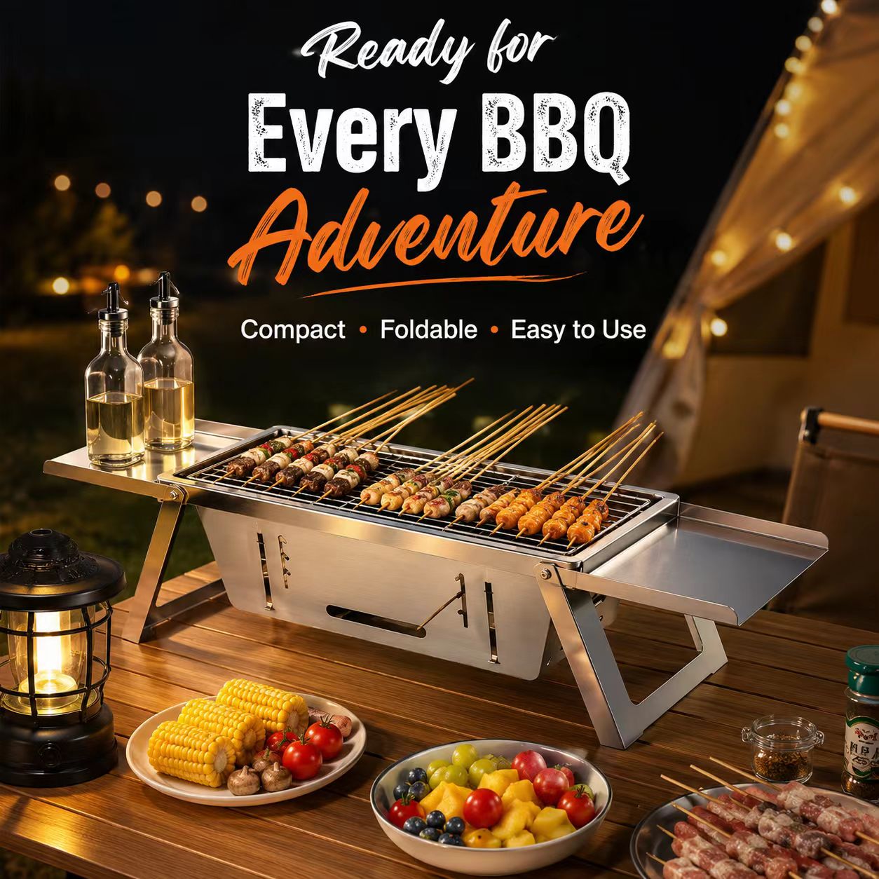 Barbecue au charbon de bois pl - Camp Grill Portable Folding avis et prix